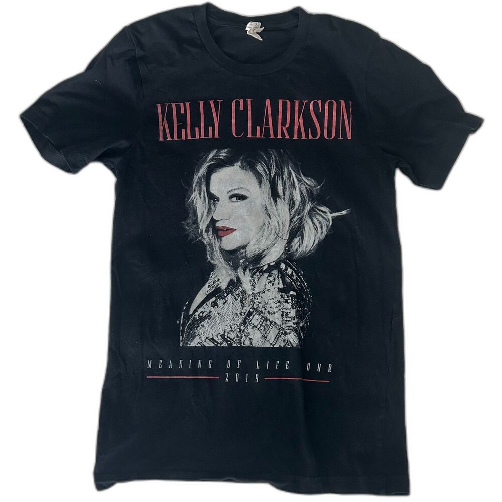 Kelly Clarkson Meaning of Life Tour T-Shirt 2019 Concert Tee Black Size S Bella